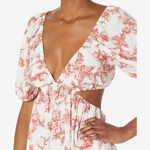 Bardot Eden Floral Minidress in pinkish/red BARDOT - Picture 4 of 7